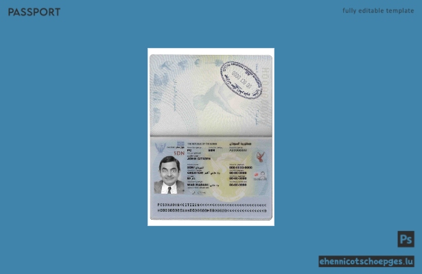 Vorschau auf ein Beispiel für einen sudanesischen Reisepass